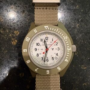 Men's Military Field Watch - Green and White